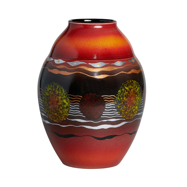 Special Edition Orange & Brown Vase, Extra Large, 1/1