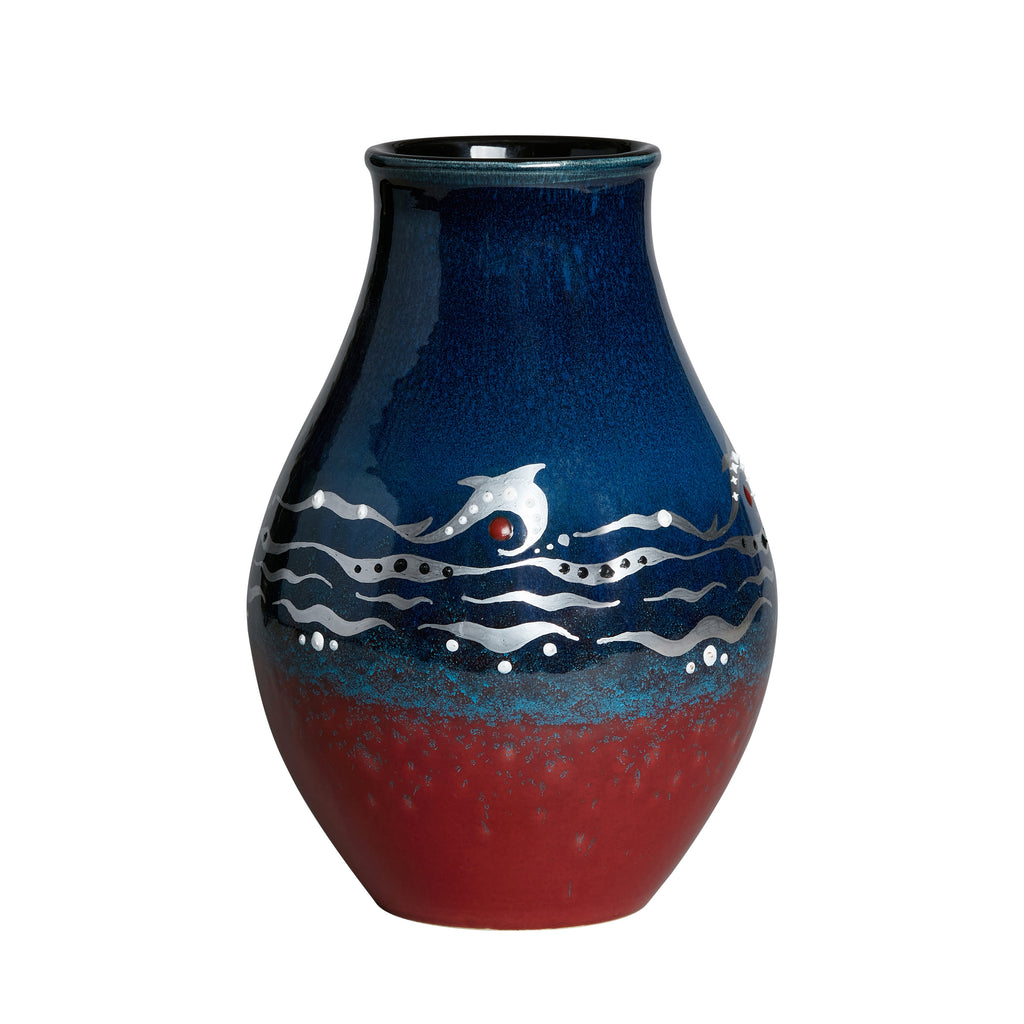 Special Edition Blue & Red Vase, Large, 1/1