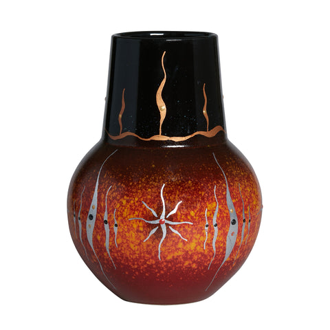 Special Edition Black & Orange Vase, Extra Large, 1/1