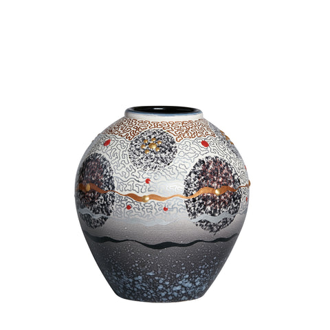 Special Edition White/Grey Speckle Vase, Small, 1/1